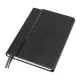 Ежедневник Alfa Bird Petrus A5, черный, недатированный, в твердой обложке с металлическим элементом
