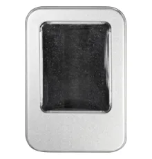 Футляр для флеш накопителя металлический, размер 6*9,5 см, серебристый