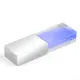 Флеш накопитель USB 2.0 Кристалл, металл/стекло, прозрачный/серебристый, подсветка синим, 16 GB