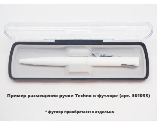 Ручка шариковая, пластиковая, металлическая, белая/серебристая, Techno Ручка шариковая, пластиковая, металлическая, белая/серебристая, Techno