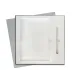Коробка подарочная Solution Superior Alfa Linen под ежедневник и ручку, серебро, 25,7x25,7x2,8 см, бежевый ложемент