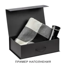 Подарочная коробка, размер 39*26,3*11 см, Solution Prestige Big Case Soft с магнитным клапаном и ручкой , черная