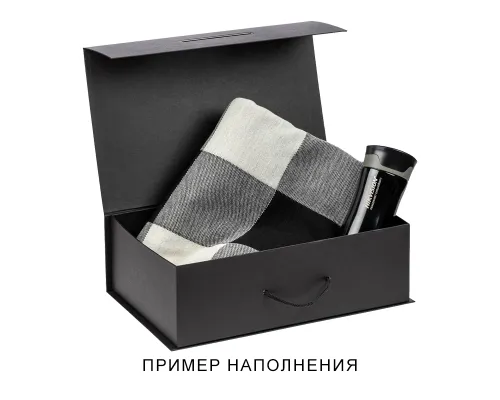 Подарочная коробка, размер 38,5*26*10,5 см, Solution Prestige Big Case  Fabrique с магнитным клапаном и ручкой , черная
