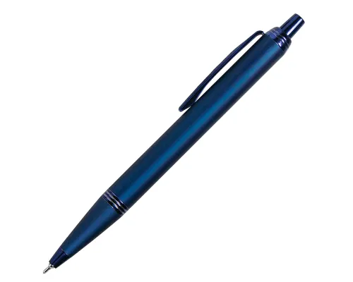 Ручка шариковая Moonlight Soft touch Mirror Silver Requis алюминиевая, темно-синяя
