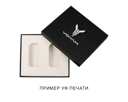 Коробка подарочная, размер 16*14*2 см, Solution Superior Linen, черная, бежевый ложемент под индивидуальную вырубку