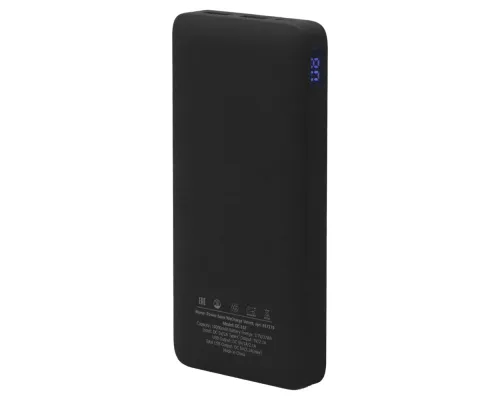 Внешний аккумулятор (powerbank) «WeCharge Velvet», 10 000 mAH, 5V -2A , c цифровым дисплеем для контроля заряда, черный