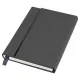 Ежедневник Alfa Bird line Nuba A5, темно-серый,  недатированный, в твердой обложке с магнитным клапаном и металлическим элементом, с тисненными линиями