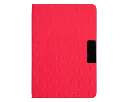 Блокнот А5 Hobard, в твердой тканевой обложке c резинкой в линейку, красный
