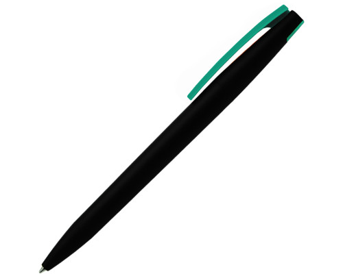 Ручка шариковая, пластиковая софт-тач, Zorro Color Mix, черная/зеленая Ручка шариковая, пластиковая софт-тач, Zorro Color Mix, черная/зеленая