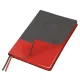 Ежедневник Flexy Treviso Nuba Sand Color А5, серый/красный, недатированный, в гибкой обложке