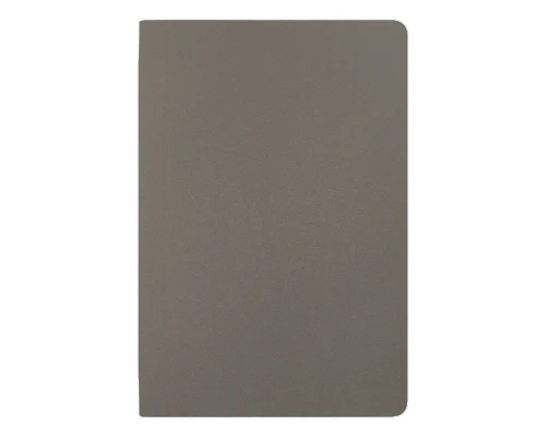 Ежедневник Flexy Velours de Soie Color А5, темно-серый с фольгированным черным срезом, недатированный, в гибкой обложке