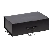 Подарочная коробка, размер 38,5*26*10,5 см, Solution Prestige Big Case  Fabrique с магнитным клапаном и ручкой , черная