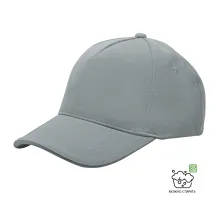 Кепка 5-панельная Ottoman 300, полиэстр, c серым сендвичем, темно-серая