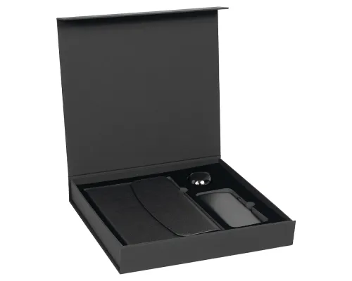 Набор подарочный Solution Prestige Trio (ежедневник в суперобложке, колонка, внешний аккумулятор) черный