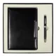 Набор подарочный Solution Duo (ежедневник City Moderna Pristine, ручка Gamma) черный с  серебром