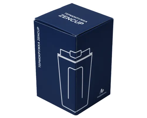 Термокружка Zencup вакуумная, стальная, 380 мл, темно-синяя