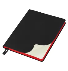 Еженедельник Flexy Latte Soft Touch Black Edition Color A4, черный с красным, датированный на 2026 г, в гибкой обложке