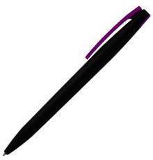 Ручка шариковая, пластиковая софт-тач, Zorro Color Mix, черная/фиолетовая