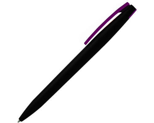 Ручка шариковая, пластиковая софт-тач, Zorro Color Mix, черная/фиолетовая Ручка шариковая, пластиковая софт-тач, Zorro Color Mix, черная/фиолетовая