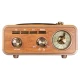 Ретро радио в стиле радиолы, Heritage Nostalgia, диапазон частот  AM FM SW, с USB порт,  Bluetooth, цвет светло-коричневый