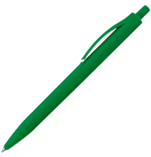 Ручка шариковая Хит, пластиковая, софт-тач, зеленая, pantone 348 С
