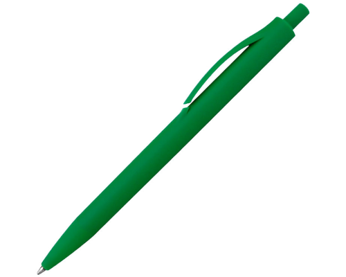 Ручка шариковая Хит, пластиковая, софт-тач, зеленая, pantone 348 С Ручка шариковая Хит, пластиковая, софт-тач, зеленая, pantone 348 С