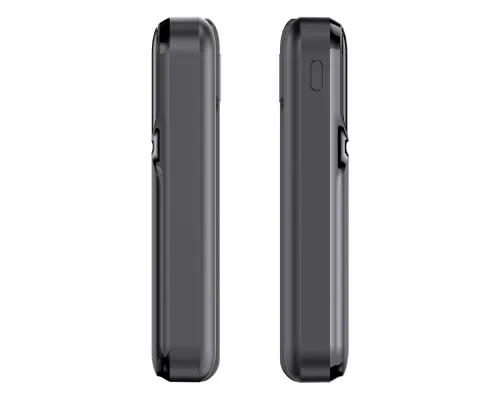 Внешний аккумулятор (powerbank) «Lumen», софт тач, 10 000 mAH, с тремя зарядными шнурами, 22,5W super fast charge, Power Delivery (PD) 20W (dfnn), QC3.0, черный