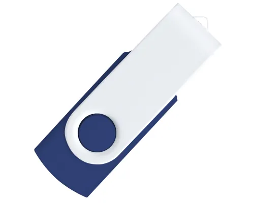 Флеш накопитель USB 2.0 Twister Сolor Mix 16GB, пластик Софт Тач/металл, темно-синий/белый