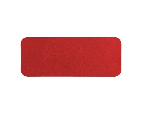 Шеврон Rectangle Latte Soft touch размер 75*29 мм, красный, со скругленными углами