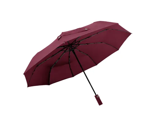 Зонт складной автоматический,  Forest Lotus, диаметр 117 см, 9 панелей, в подарочной коробке, бордовый