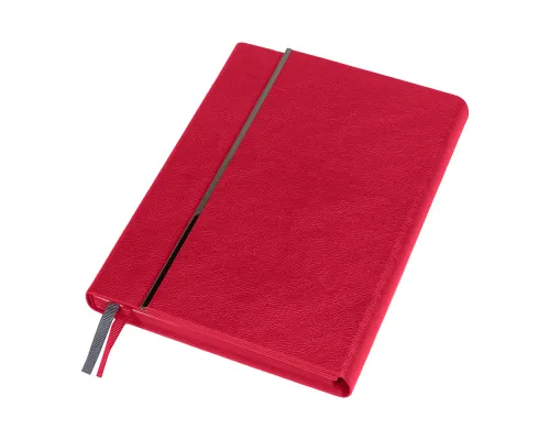 Ежедневник Alfa Bird Petrus A5, красный, недатированный, в твердой обложке с металлическим элементом