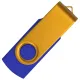 Флеш накопитель USB 2.0 Twister Сolor Mix 16GB, пластик Софт Тач/металл, синий/желтый