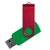 Флеш накопитель USB 2.0 Twister Сolor Mix 16GB, пластик Софт Тач/металл, зеленый/красный