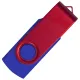 Флеш накопитель USB 2.0 Twister Сolor Mix 16GB, пластик Софт Тач/металл, синий/красный