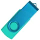 Флеш накопитель USB 2.0 Twister Сolor Mix 16GB, пластик Софт Тач/металл, бирюзовый/голубой