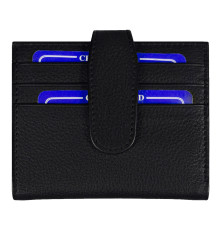 Футляр для кредитных карт и купюр/картхолдер Leather Road из нат. кожи, черный