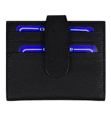 Футляр для кредитных карт и купюр/картхолдер Leather Road из нат. кожи, черный