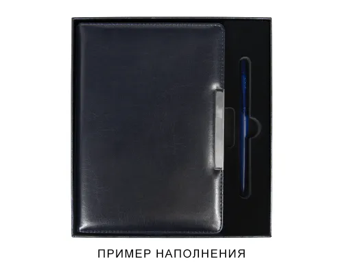 Коробка подарочная, размер  203*220*30 мм,  Solution Gift Soft Touch для ежедневника и ручки, черная