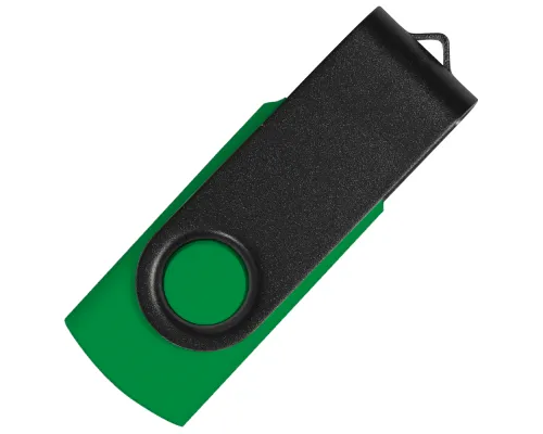 Флеш накопитель USB 2.0 Twister Сolor Mix 16GB, пластик Софт Тач/металл, зеленый/черный