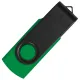 Флеш накопитель USB 2.0 Twister Сolor Mix 16GB, пластик Софт Тач/металл, зеленый/черный