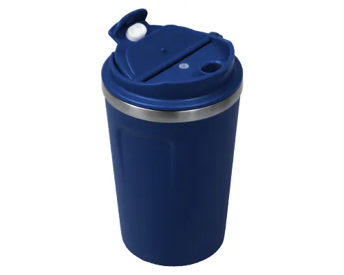 Термокружка Zencup вакуумная, стальная, 380 мл, темно-синяя