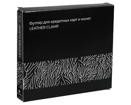 Универсальный футляр для кредитных карт (картхолдер) leather  Сlamp с держателем купюр из натуральной кожи