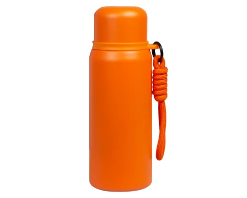 Термос вакуумный стальной La Vie Print Sample Lada с ремувкой  двухстеночный 500 мл матовый в подарочной упаковке, оранжевый