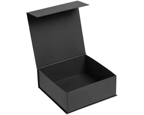 Подарочная коробка, размер 25*21*8,5 см, Solution Prestige Linen с магнитным клапаном, черная,