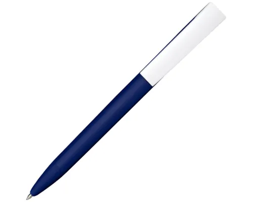 Ручка шариковая, пластиковая, софт тач, темно-синяя/белая, Zorro Color Mix