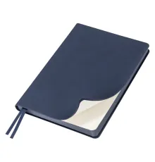 Ежедневник блок в клетку Flexy Soft Touch Latte А5, темно-синий, недатированный, в гибкой обложке