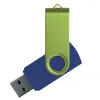 Флеш накопитель USB 2.0 Twister Сolor Mix 16GB, пластик Софт Тач/металл, темно-синий/светло-зеленый