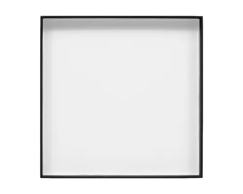 Коробка подарочная, размер 18*18*2 см, Solution Superior Linen, черная, бежевый ложемент под ручку и прямоугольный предмет