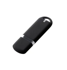 Флеш накопитель USB 2.0 Memo 32GB, пластик Софт Тач, черный/черный
