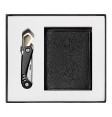 Набор подарочный Solution Superior Duo (брелок-карабин Tools Impact, футляр для кредитных карт Leather Land)